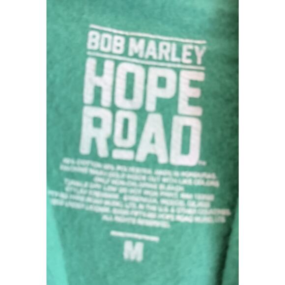 Bob Marley Youth Zip Up Hoodie Jacket Size Medium Hope Road Green - Picture 3 of 3